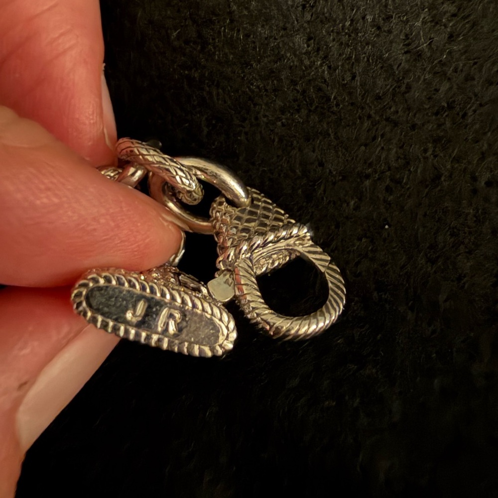 Judith Ripka Key To My Heart Sterling Silver Charm Bracelet - Picture 6 of 6
